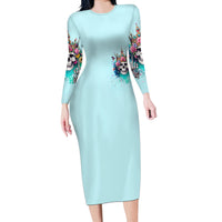 Skull Fairy Long Sleeve Bodycon Dress Bitch I'm Not A Princess I'm The Fucking Queen - Wonder Print Shop