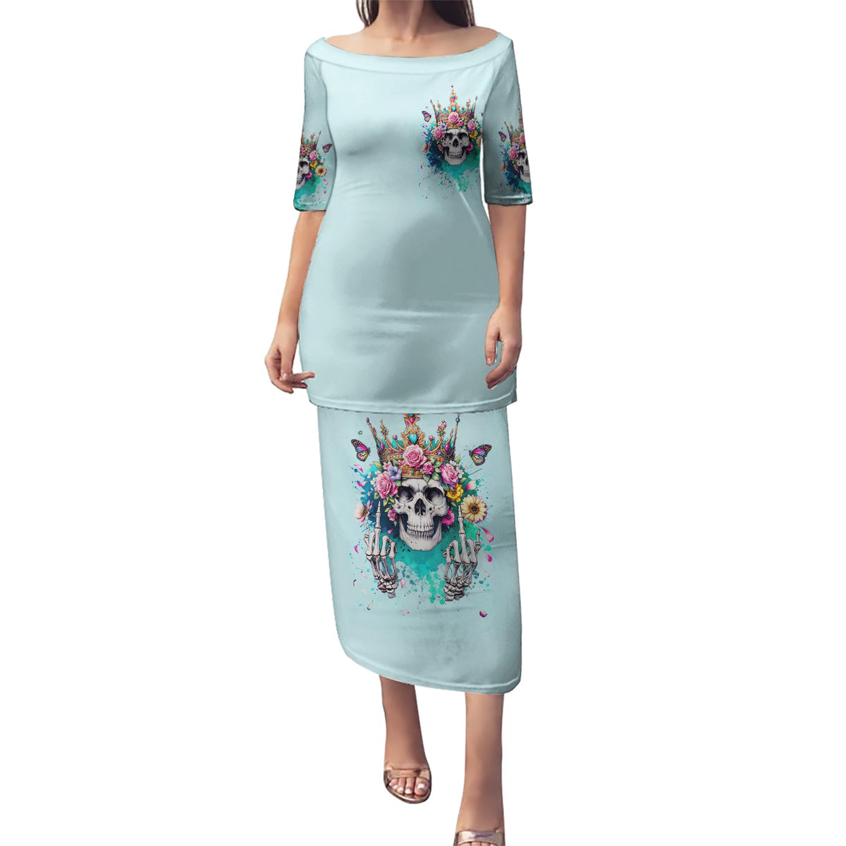 Skull Fairy Puletasi Bitch I'm Not A Princess I'm The Fucking Queen - Wonder Print Shop