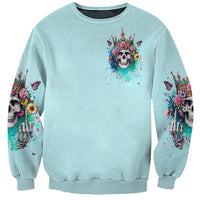 Skull Fairy Sweatshirt Bitch I'm Not A Princess I'm The Fucking Queen - Wonder Print Shop