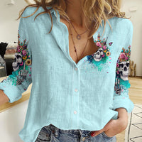 Skull Fairy Women Casual Shirt Bitch I'm Not A Princess I'm The Fucking Queen - Wonder Print Shop