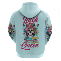 Skull Fairy Zip Hoodie Bitch I'm Not A Princess I'm The Fucking Queen - Wonder Print Shop