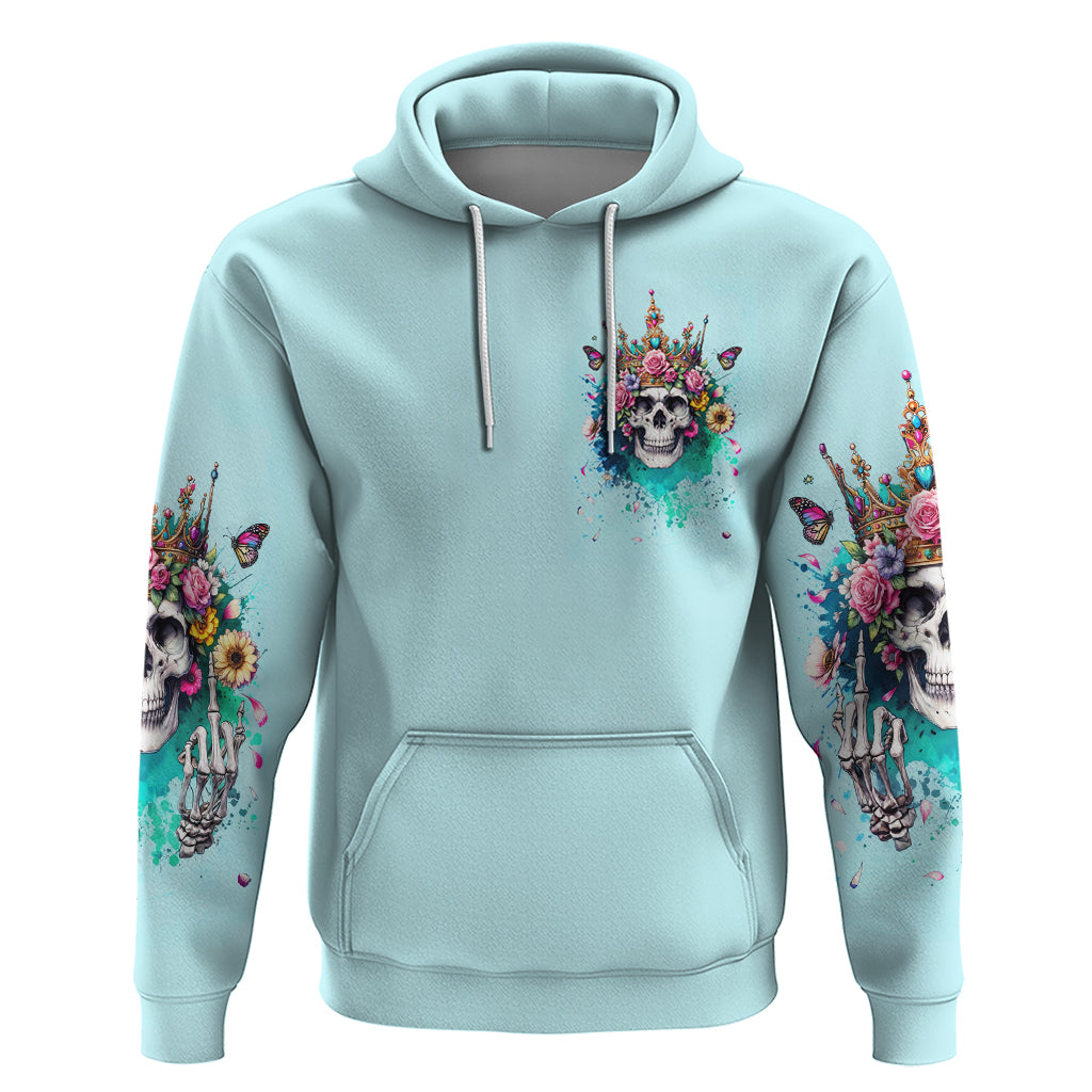 Skull Fairy Zip Hoodie Bitch I'm Not A Princess I'm The Fucking Queen - Wonder Print Shop