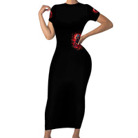 Rose Queen Family Matching Short Sleeve Bodycon Dress and Hawaiian Shirt Four Out Of The Five Voices In My Head Think You re An Idiot - Wonder Print Shop