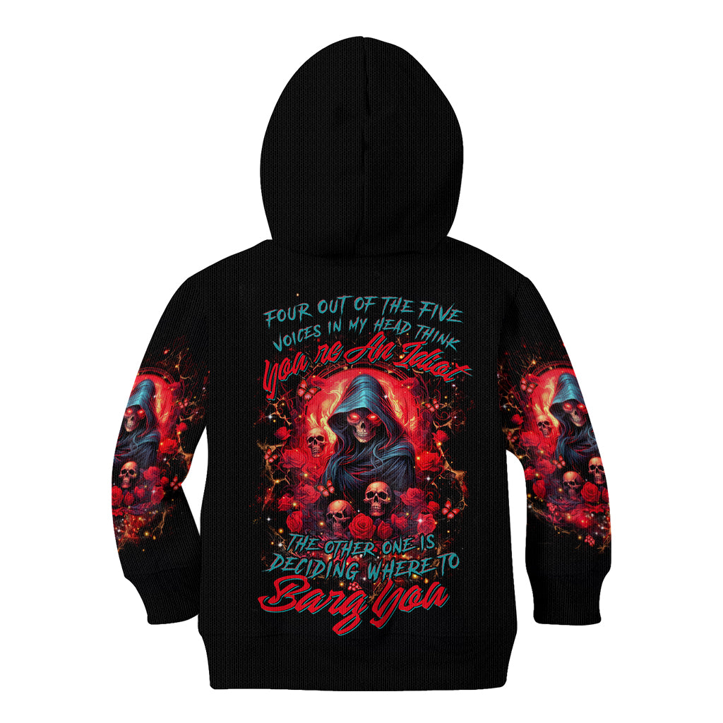 Rose Queen Kid Hoodie Four Out Of The Five Voices In My Head Think You re An Idiot - Wonder Print Shop