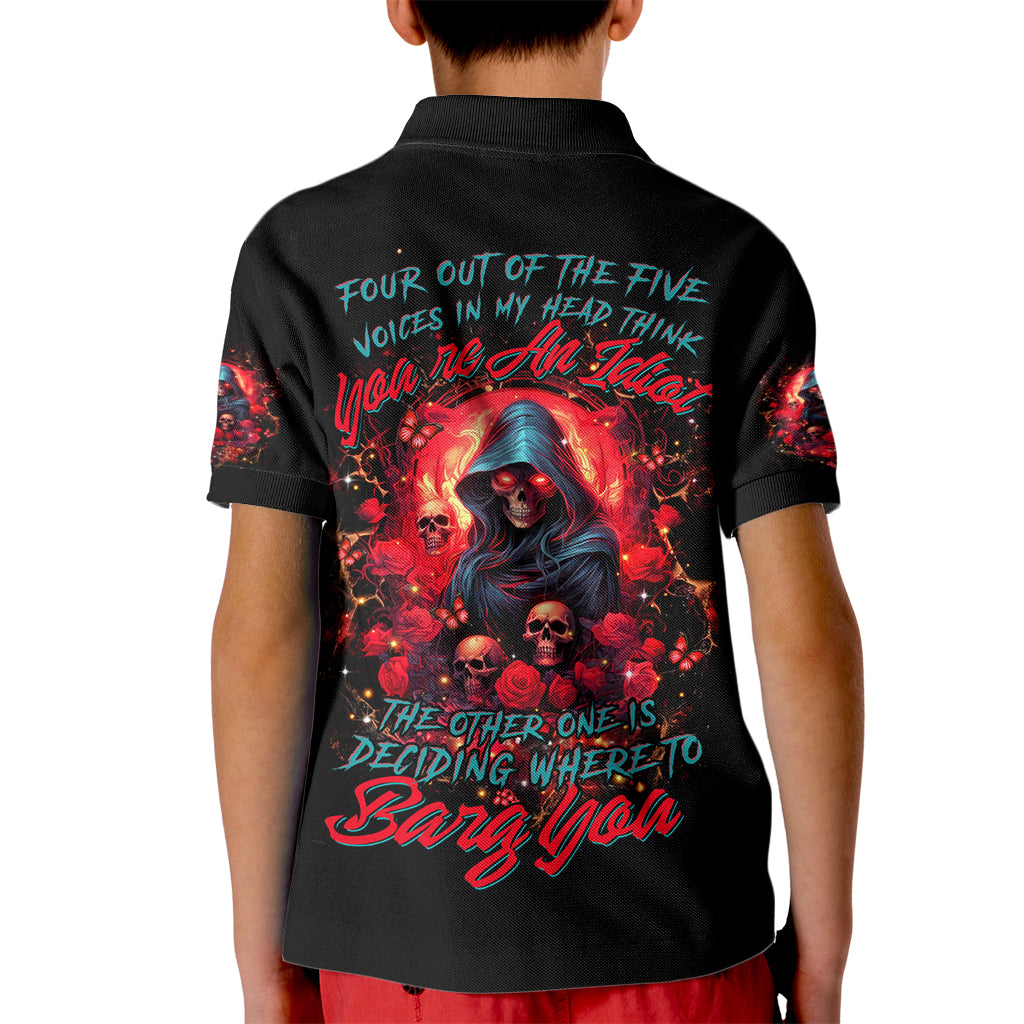 Rose Queen Kid Polo Shirt Four Out Of The Five Voices In My Head Think You re An Idiot - Wonder Print Shop
