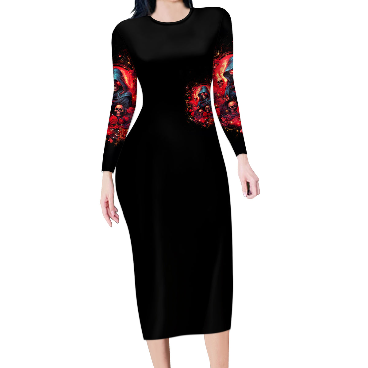 Rose Queen Long Sleeve Bodycon Dress Four Out Of The Five Voices In My Head Think You re An Idiot - Wonder Print Shop