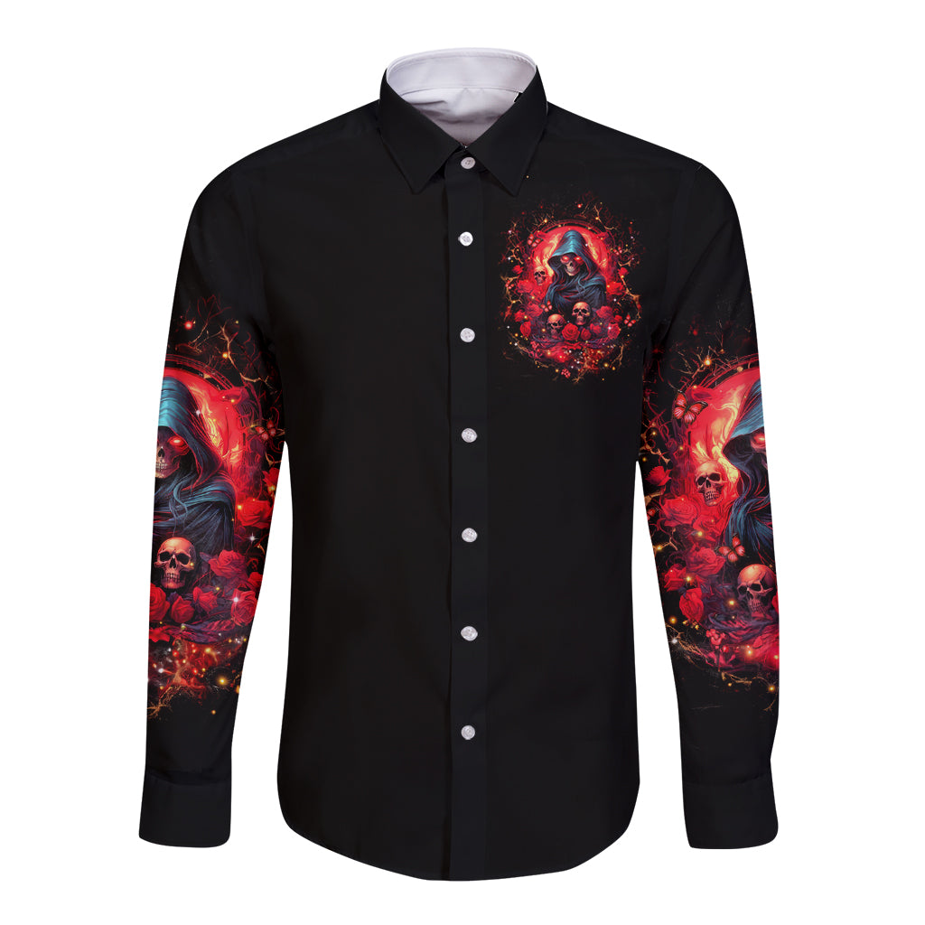 Rose Queen Long Sleeve Button Shirt Four Out Of The Five Voices In My Head Think You re An Idiot - Wonder Print Shop