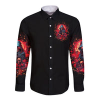Rose Queen Long Sleeve Button Shirt Four Out Of The Five Voices In My Head Think You re An Idiot - Wonder Print Shop