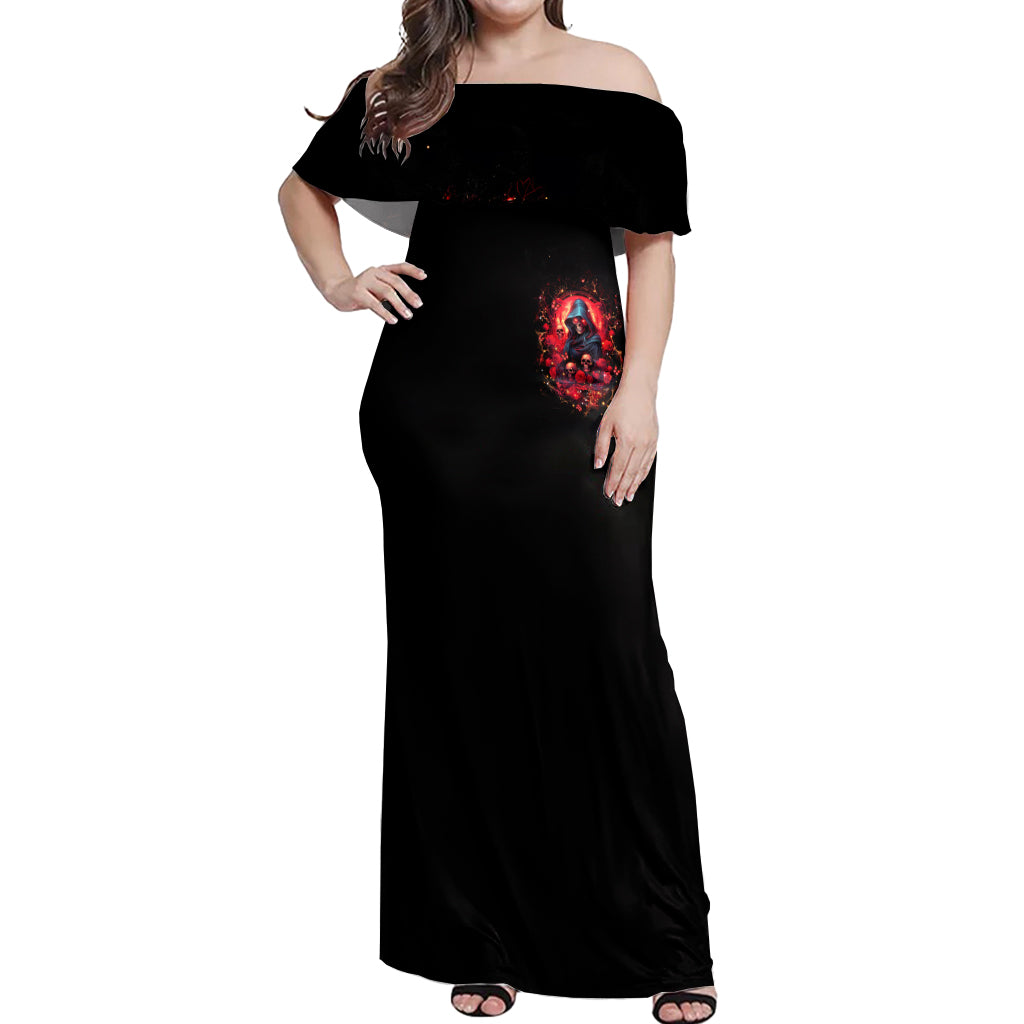 Rose Queen Off Shoulder Maxi Dress Four Out Of The Five Voices In My Head Think You re An Idiot - Wonder Print Shop