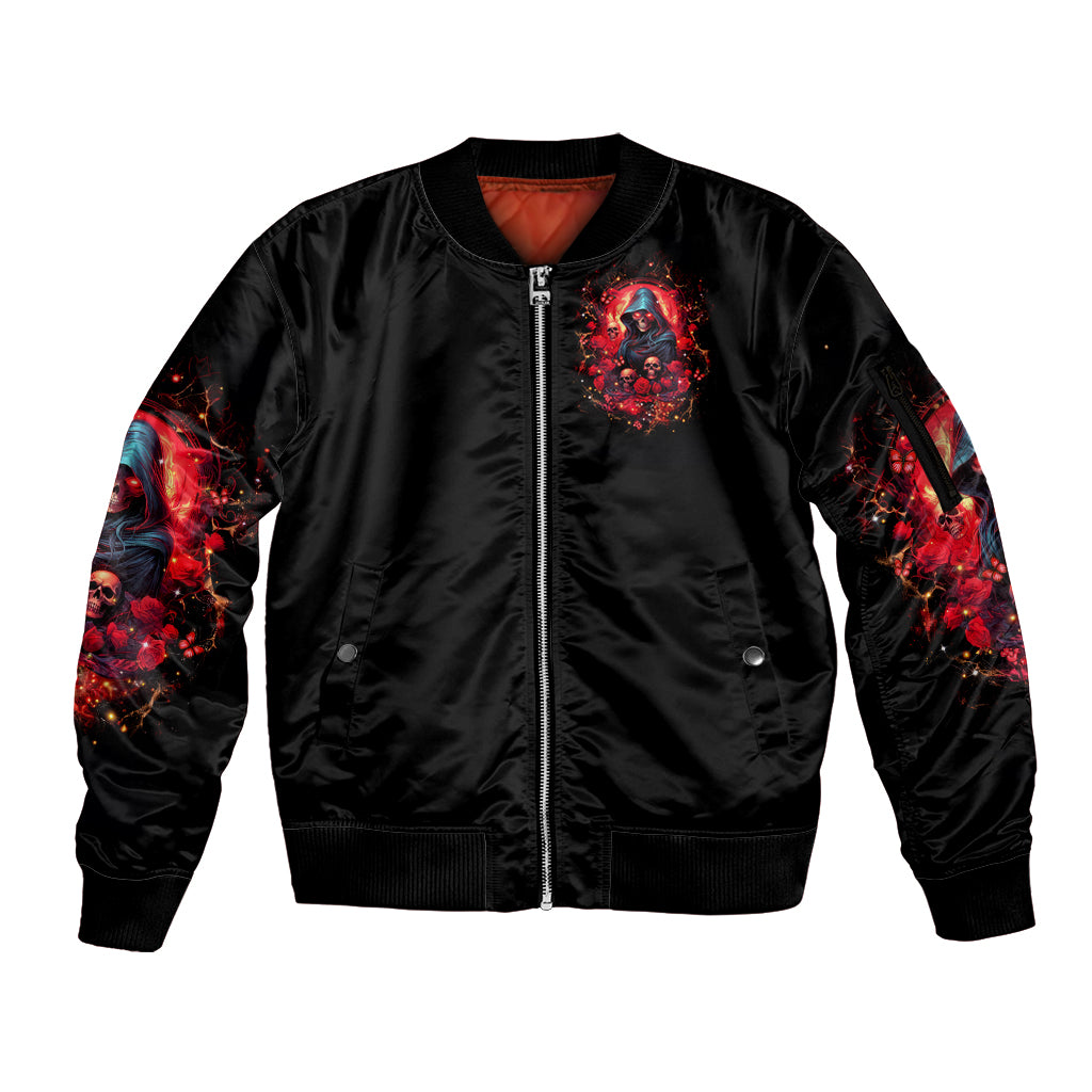 Rose Queen Sleeve Zip Bomber Jacket Four Out Of The Five Voices In My Head Think You re An Idiot - Wonder Print Shop