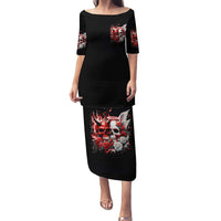 Couple Skull Family Matching Puletasi and Hawaiian Shirt From Our First Kiss - Wonder Print Shop