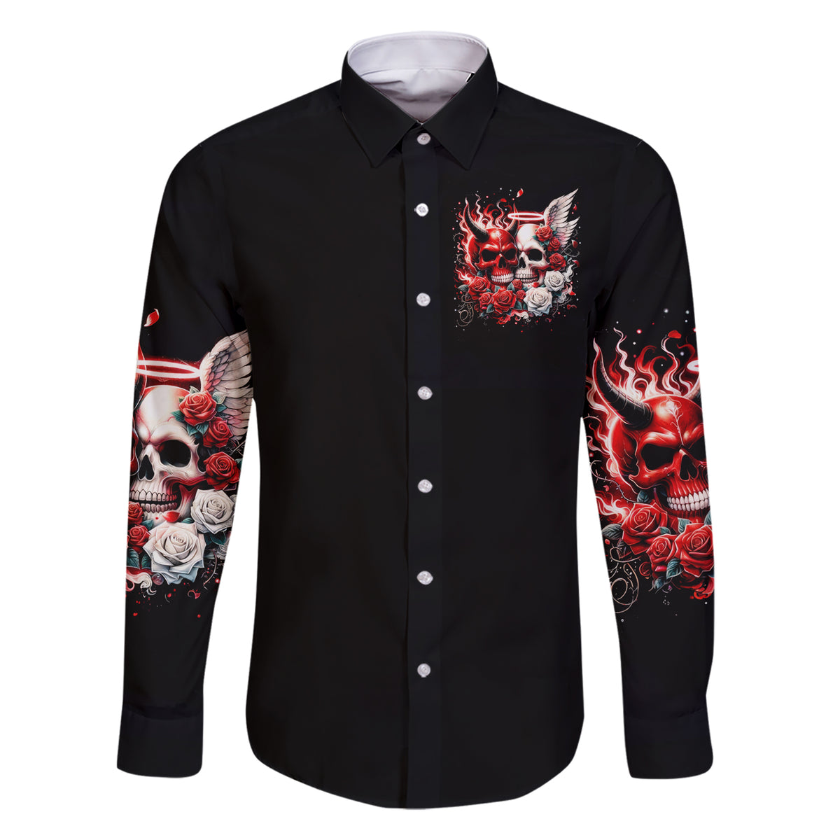 Couple Skull Family Matching Short Sleeve Bodycon Dress and Hawaiian Shirt From Our First Kiss - Wonder Print Shop