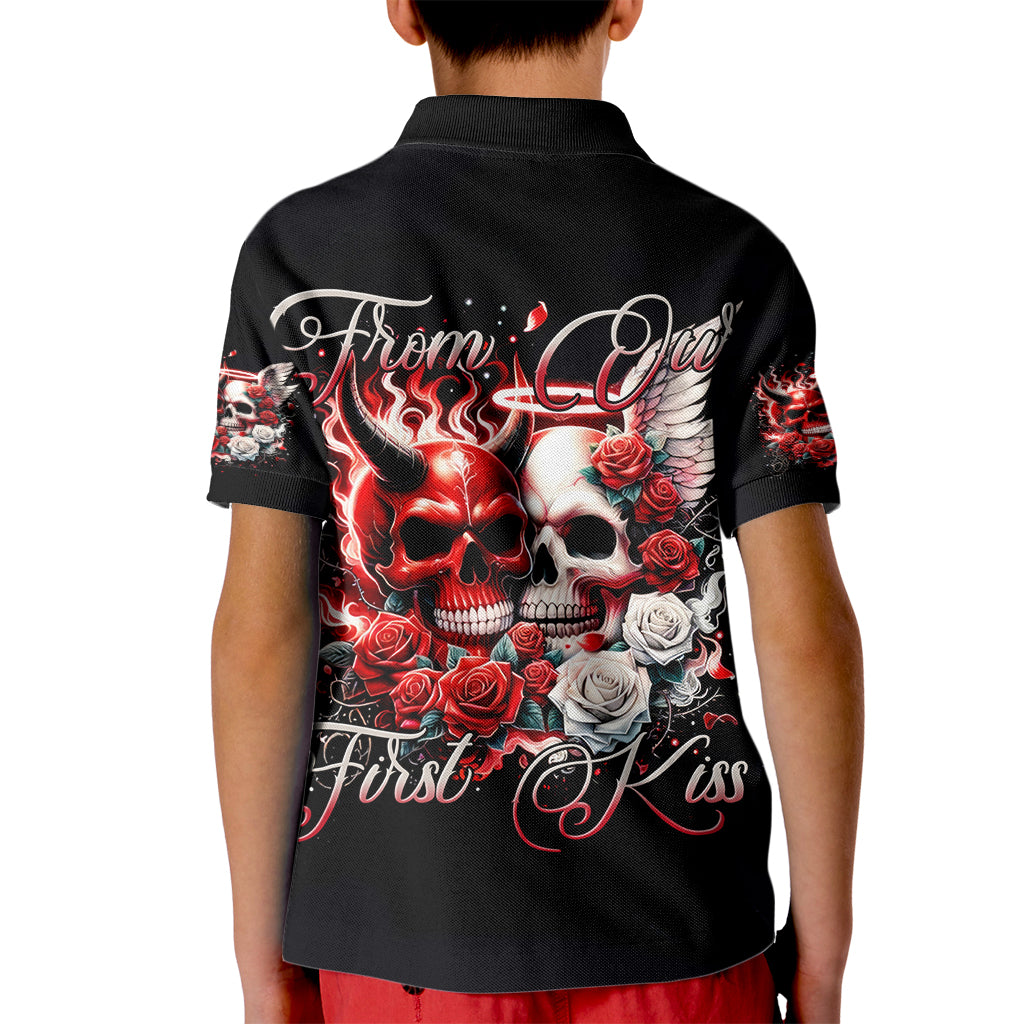 Couple Skull Kid Polo Shirt From Our First Kiss - Wonder Print Shop
