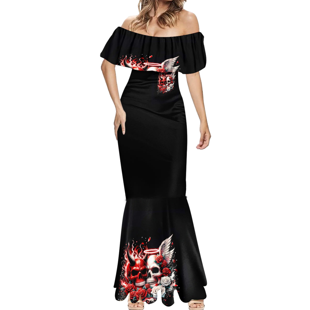 Couple Skull Mermaid Dress From Our First Kiss - Wonder Print Shop