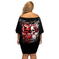 Couple Skull Off Shoulder Short Dress From Our First Kiss - Wonder Print Shop