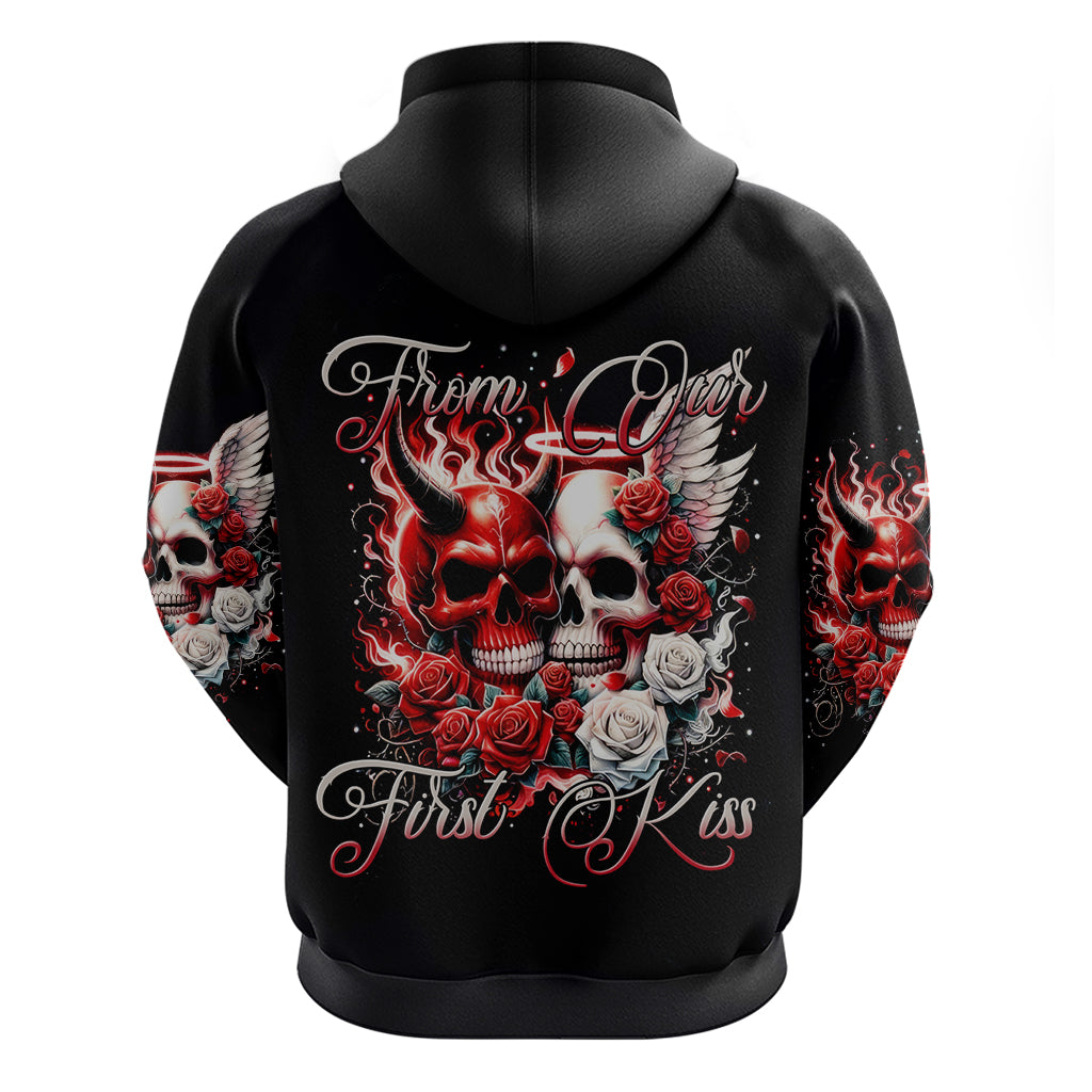 Couple Skull Zip Hoodie From Our First Kiss - Wonder Print Shop