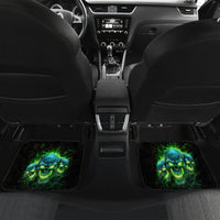 Flame Skull Car Mats I'm Never Alone My Demons Are Wit Me 24/7 - Wonder Print Shop