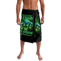 Flame Skull Lavalava I'm Never Alone My Demons Are Wit Me 24/7 - Wonder Print Shop