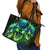 Flame Skull Leather Tote Bag I'm Never Alone My Demons Are Wit Me 24/7 - Wonder Print Shop
