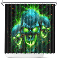 Flame Skull Shower Curtain I'm Never Alone My Demons Are Wit Me 24/7