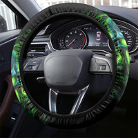 Flame Skull Steering Wheel Cover I'm Never Alone My Demons Are Wit Me 24/7 - Wonder Print Shop