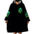 Flame Skull Wearable Blanket Hoodie I'm Never Alone My Demons Are Wit Me 24/7 - Wonder Print Shop