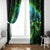 Flame Skull Window Curtain I'm Never Alone My Demons Are Wit Me 24/7 - Wonder Print Shop