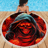 Rose Skull Beach Blanket Iam Sweet Girl But If You Piss Me Off - Wonder Print Shop