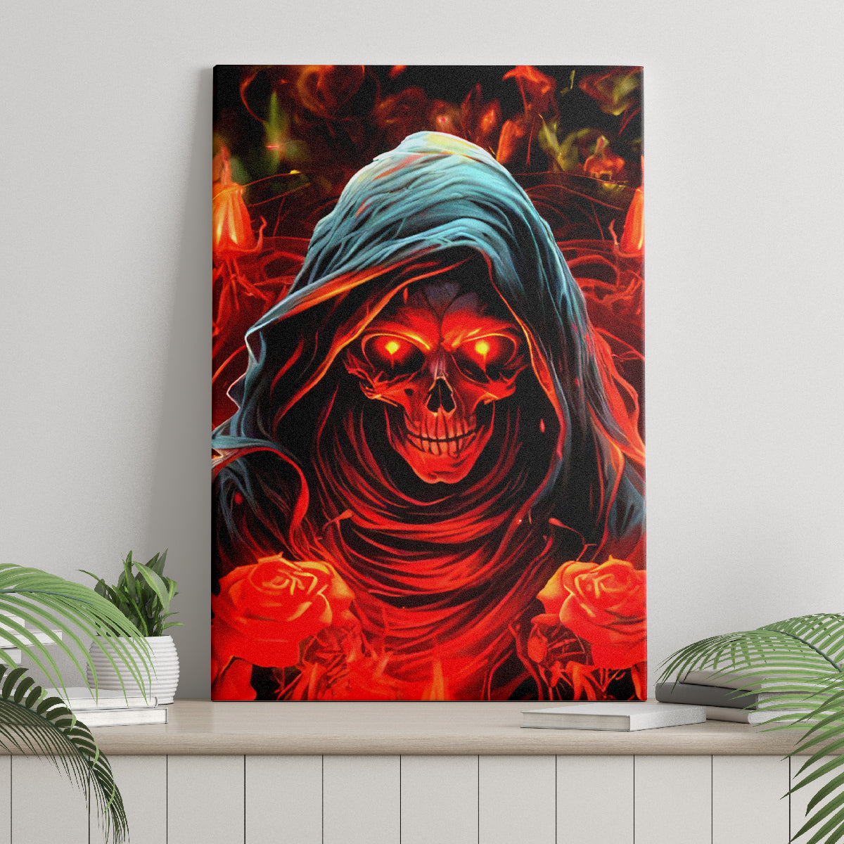Rose Skull Canvas Wall Art Iam Sweet Girl But If You Piss Me Off - Wonder Print Shop