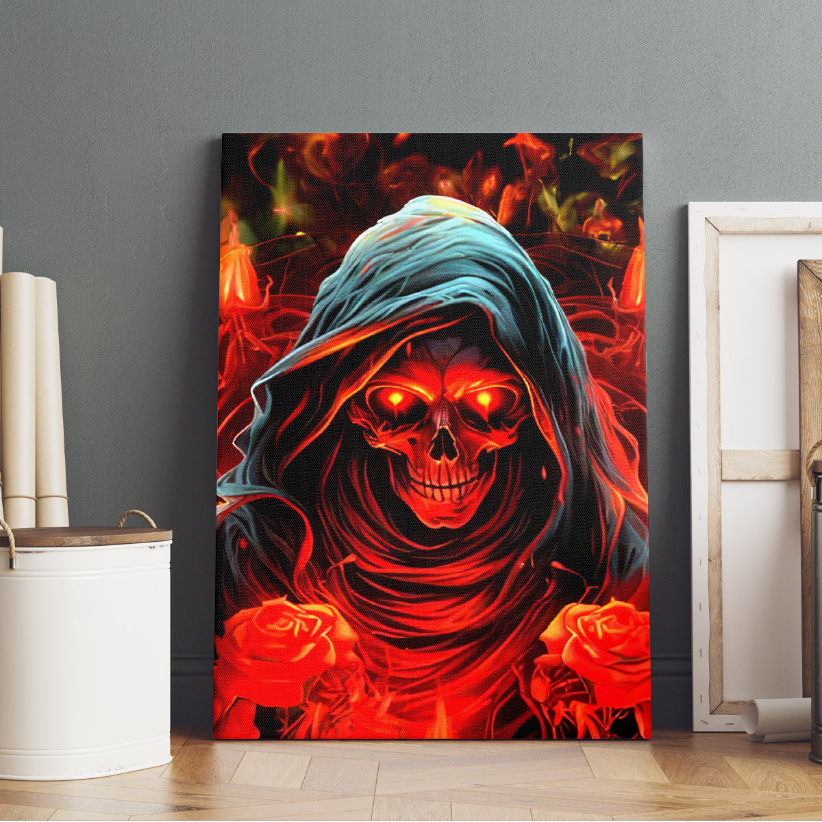 Rose Skull Canvas Wall Art Iam Sweet Girl But If You Piss Me Off - Wonder Print Shop
