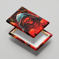 Rose Skull Canvas Wall Art Iam Sweet Girl But If You Piss Me Off - Wonder Print Shop