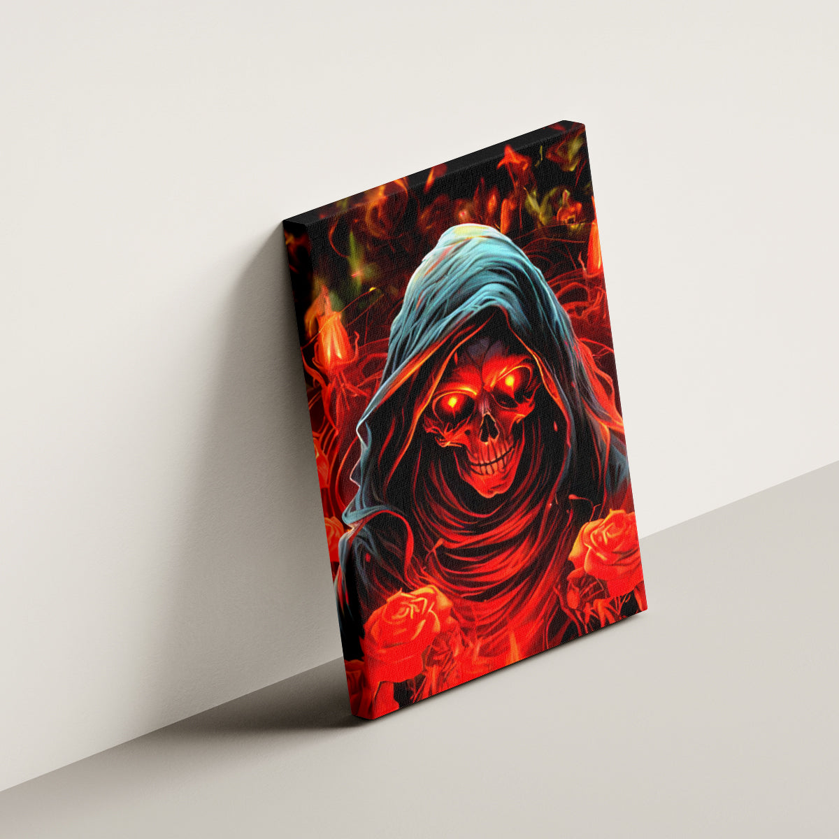 Rose Skull Canvas Wall Art Iam Sweet Girl But If You Piss Me Off - Wonder Print Shop