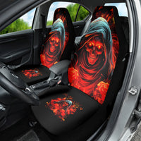 Rose Skull Car Seat Cover Iam Sweet Girl But If You Piss Me Off - Wonder Print Shop