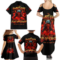 Rose Skull Family Matching Summer Maxi Dress and Hawaiian Shirt Iam Sweet Girl But If You Piss Me Off - Wonder Print Shop