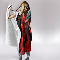 Rose Skull Hooded Blanket Iam Sweet Girl But If You Piss Me Off