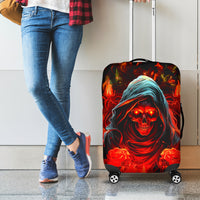 Rose Skull Luggage Cover Iam Sweet Girl But If You Piss Me Off - Wonder Print Shop