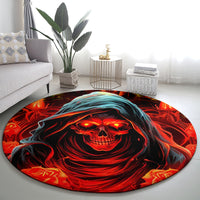 Rose Skull Round Carpet Iam Sweet Girl But If You Piss Me Off