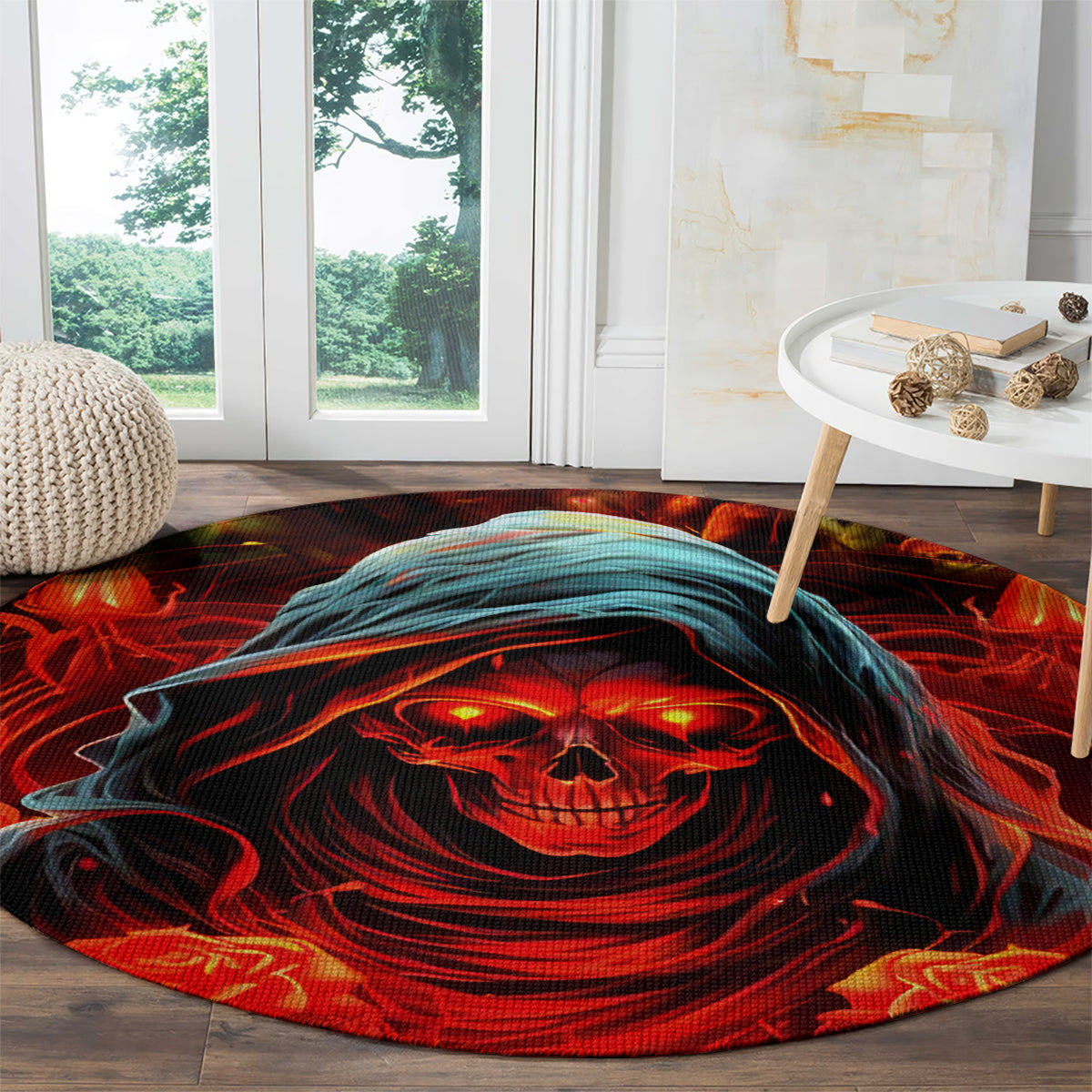 Rose Skull Round Carpet Iam Sweet Girl But If You Piss Me Off