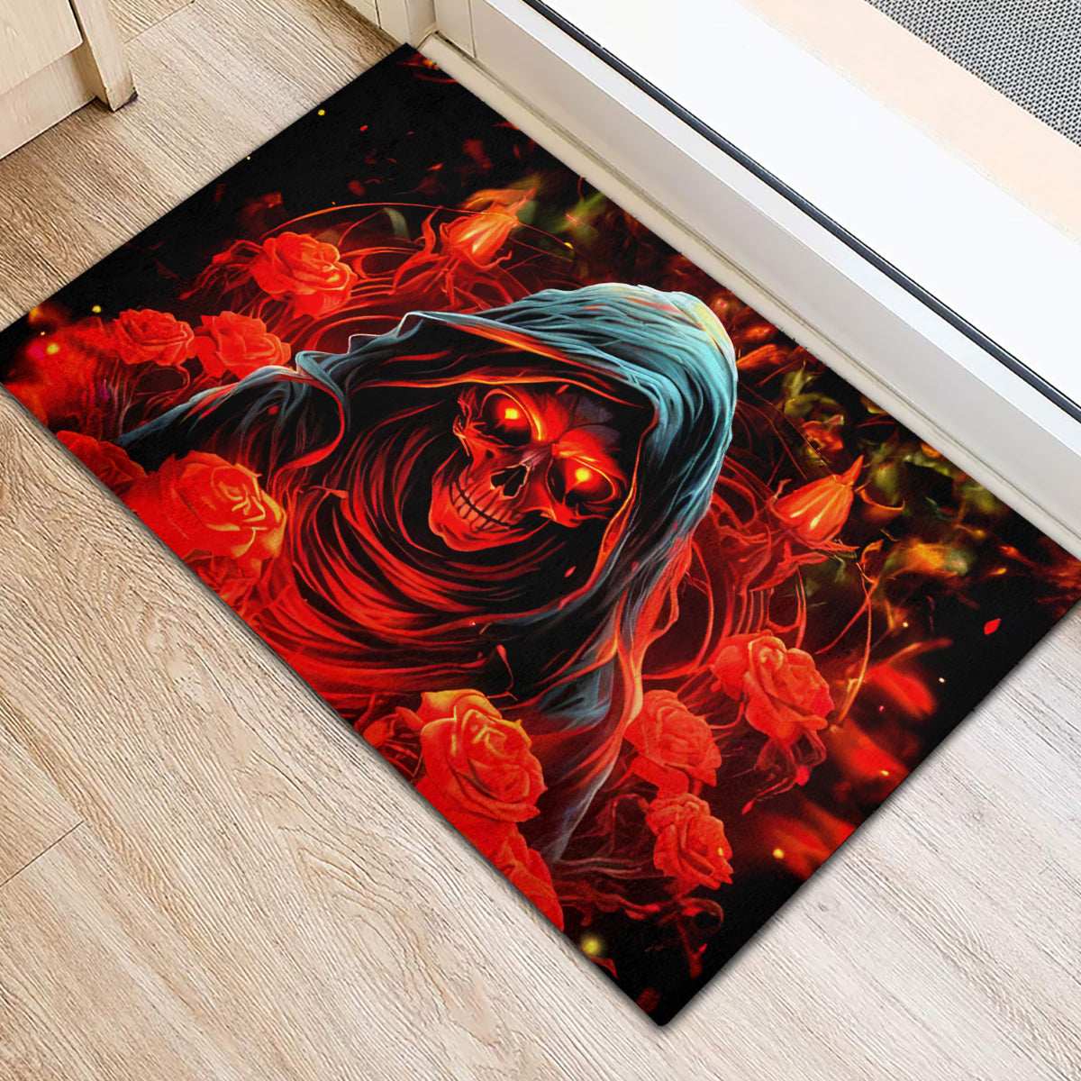 Rose Skull Rubber Doormat Iam Sweet Girl But If You Piss Me Off - Wonder Print Shop