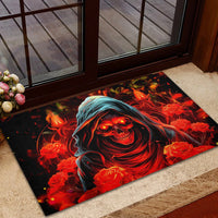Rose Skull Rubber Doormat Iam Sweet Girl But If You Piss Me Off - Wonder Print Shop