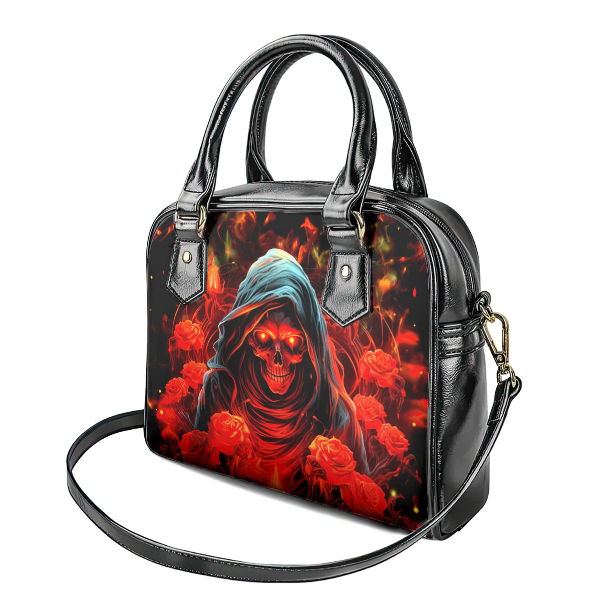 Rose Skull Shoulder Handbag Iam Sweet Girl But If You Piss Me Off