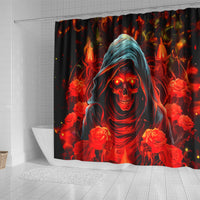 Rose Skull Shower Curtain Iam Sweet Girl But If You Piss Me Off