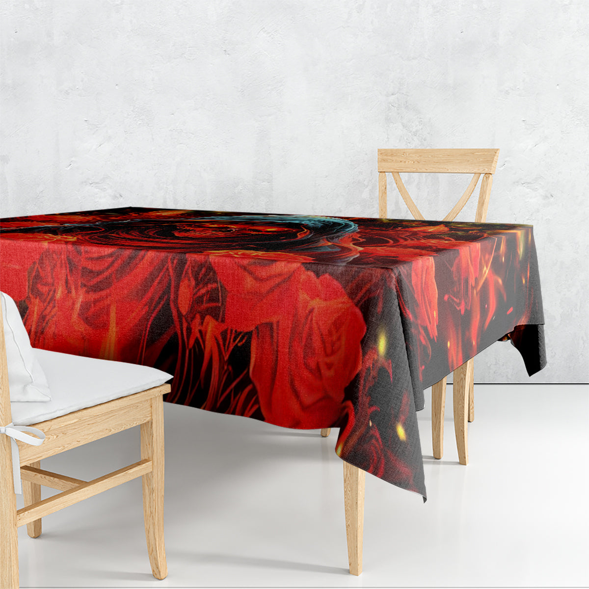 Rose Skull Tablecloth Iam Sweet Girl But If You Piss Me Off - Wonder Print Shop