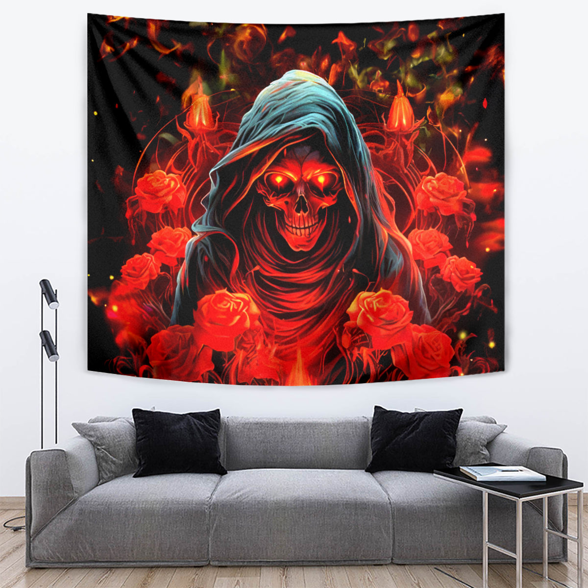 Rose Skull Tapestry Iam Sweet Girl But If You Piss Me Off - Wonder Print Shop