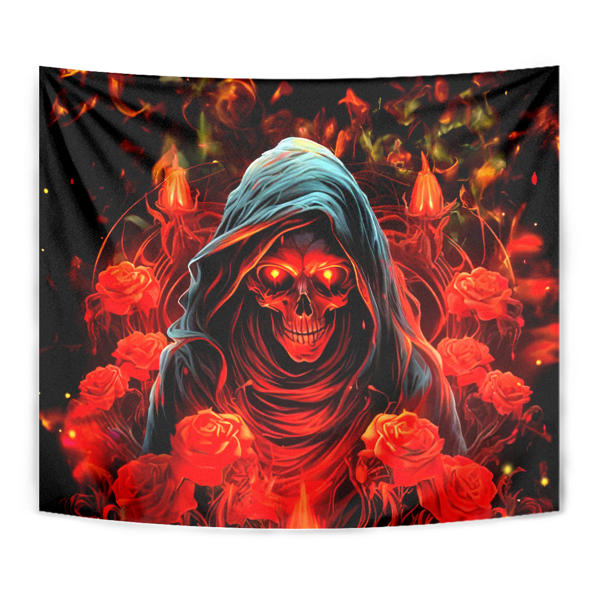 Rose Skull Tapestry Iam Sweet Girl But If You Piss Me Off - Wonder Print Shop