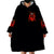 Rose Skull Wearable Blanket Hoodie Iam Sweet Girl But If You Piss Me Off - Wonder Print Shop