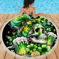 Irish Skull Beach Blanket Drink Up Bitches - Wonder Print Shop