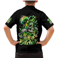 Irish Skull Family Matching Mermaid Dress and Hawaiian Shirt Drink Up Bitches - Wonder Print Shop
