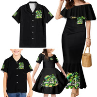 Irish Skull Family Matching Mermaid Dress and Hawaiian Shirt Drink Up Bitches - Wonder Print Shop