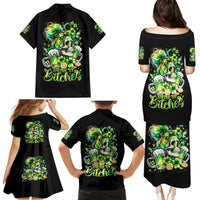Irish Skull Family Matching Puletasi and Hawaiian Shirt Drink Up Bitches - Wonder Print Shop
